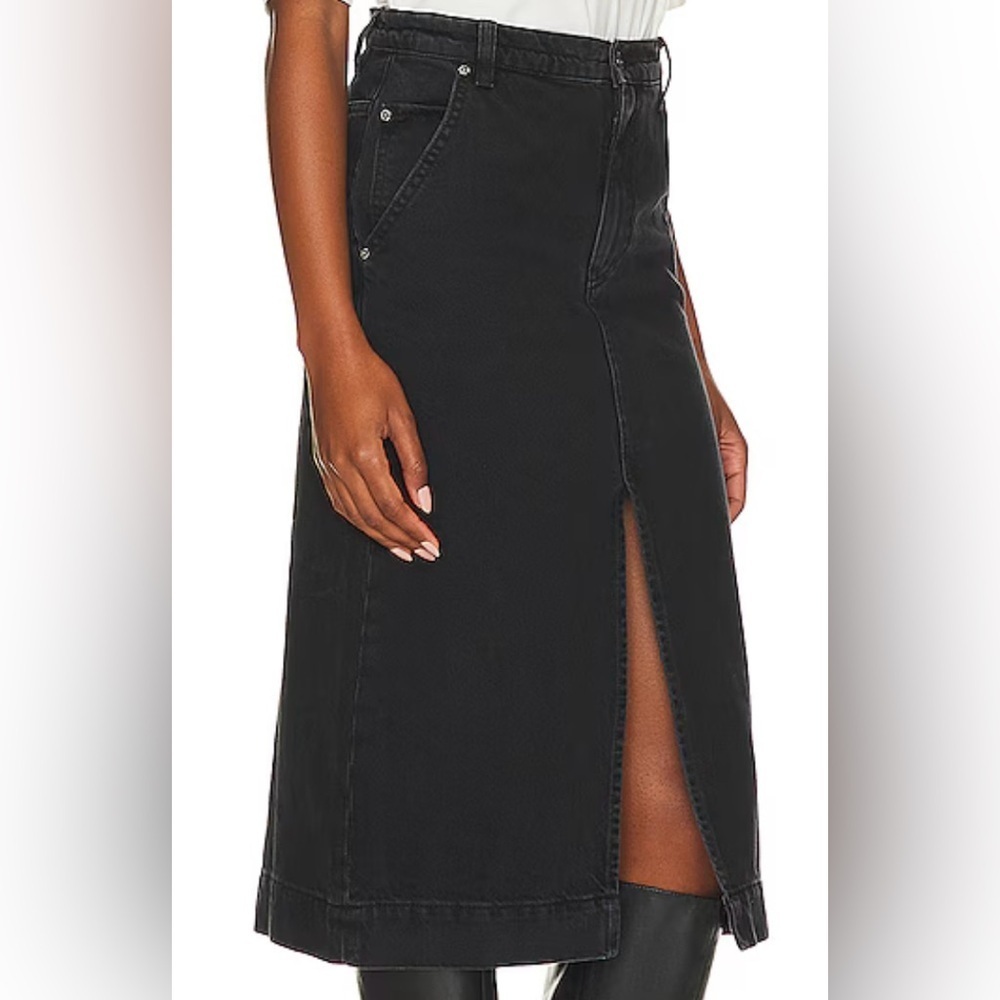 NWOT Free People We the Free Wild Roses Midi Skirt Black Size 27 - Picture 4 of 16